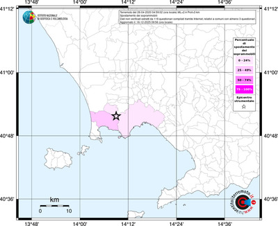 Mappa territorio comunale con almeno 3 questionari
