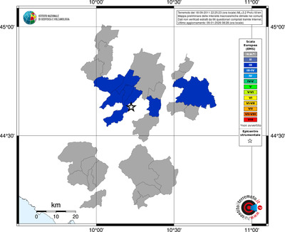 Mappa EMS - territori comuni