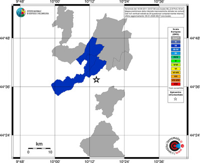 Mappa EMS - territori comuni