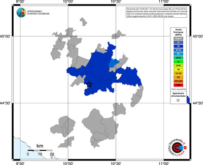 Mappa EMS - territori comuni