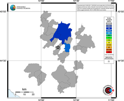Mappa EMS - territori comuni