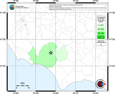 Mappa territorio comunale con almeno 3 questionari