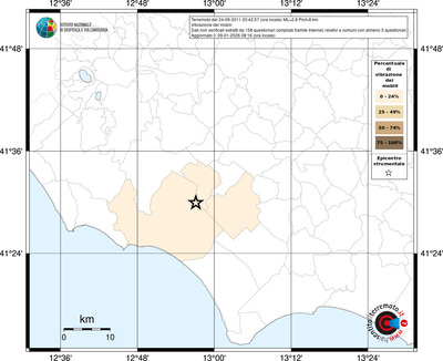 Mappa territorio comunale con almeno 3 questionari