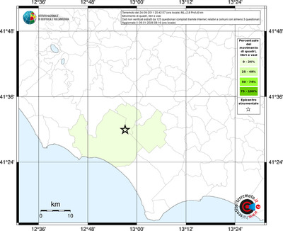 Mappa territorio comunale con almeno 3 questionari