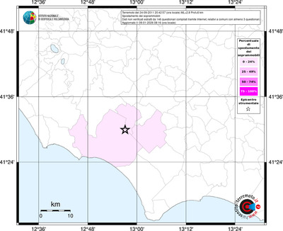 Mappa territorio comunale con almeno 3 questionari