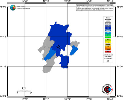 Mappa EMS - territori comuni