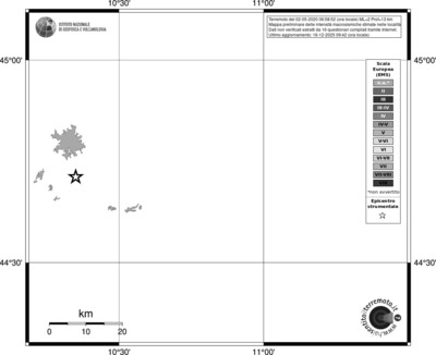 Mappa EMS - territori località