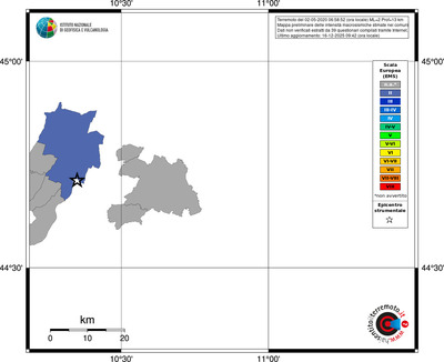 Mappa EMS - territori comuni