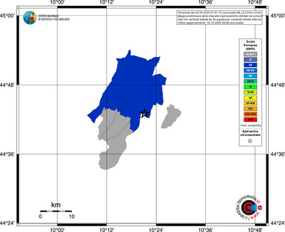 Mappa EMS - territori comuni