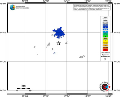 Mappa EMS - territori località