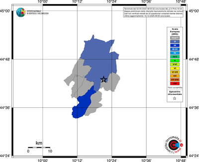 Mappa EMS - territori comuni
