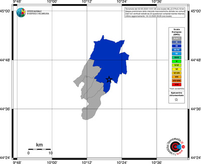 Mappa EMS - territori comuni