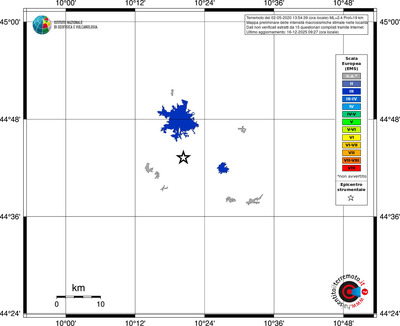 Mappa EMS - territori località