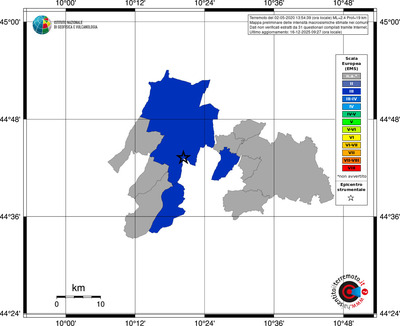 Mappa EMS - territori comuni