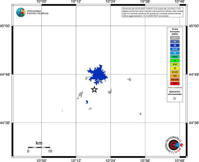 Mappa EMS - territori località