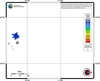 Mappa EMS - territori località