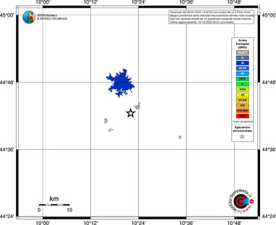 Mappa EMS - territori località