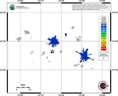 Mappa EMS - territori località