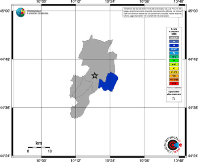 Mappa EMS - territori comuni