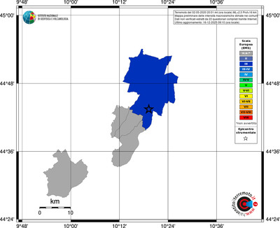 Mappa EMS - territori comuni