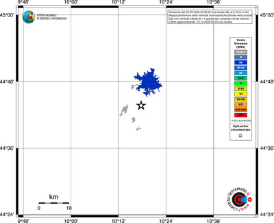 Mappa EMS - territori località