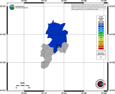 Mappa EMS - territori comuni