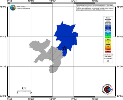 Mappa EMS - territori comuni
