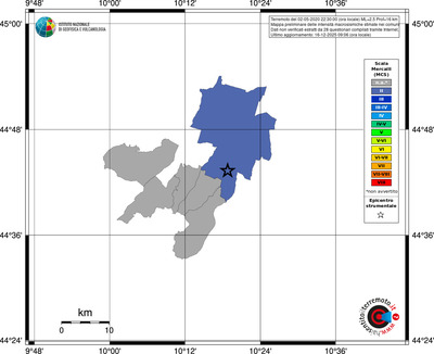 Mappa MCS - territori comuni