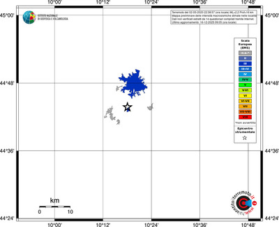 Mappa EMS - territori località