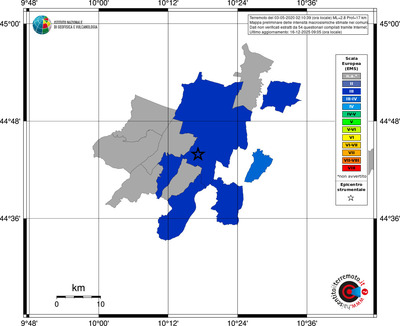 Mappa EMS - territori comuni