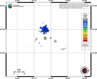 Mappa EMS - territori località