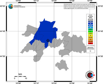 Mappa EMS - territori comuni