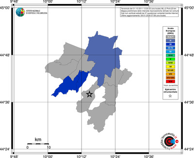 Mappa EMS - territori comuni