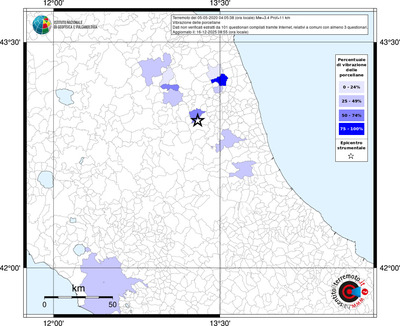 Mappa territorio comunale con almeno 3 questionari