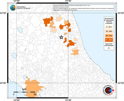 Mappa territorio comunale con almeno 3 questionari