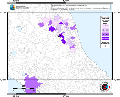 Mappa territorio comunale con almeno 3 questionari