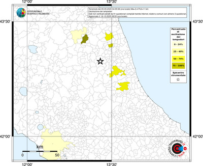 Mappa territorio comunale con almeno 3 questionari