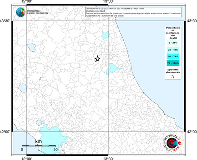 Mappa territorio comunale con almeno 3 questionari