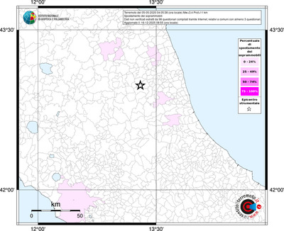 Mappa territorio comunale con almeno 3 questionari