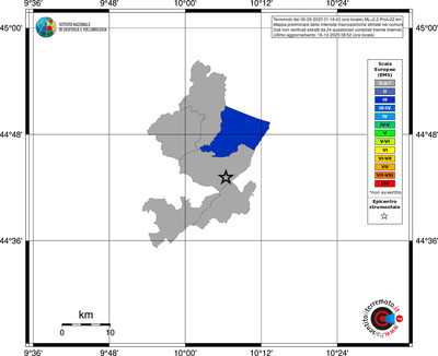 Mappa EMS - territori comuni