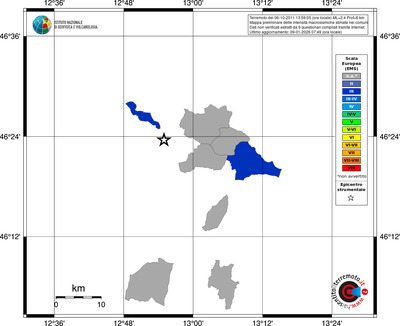 Mappa EMS - territori comuni