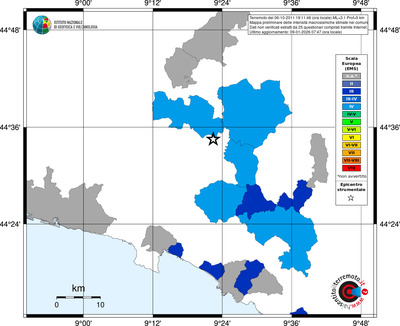 Mappa EMS - territori comuni