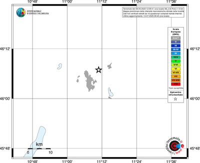 Mappa EMS - territori delle località