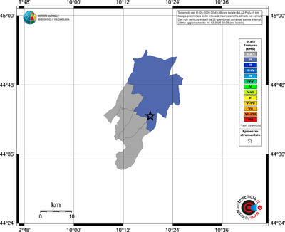 Mappa EMS - territori comuni