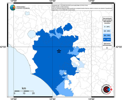Mappa territorio comunale con almeno 3 questionari