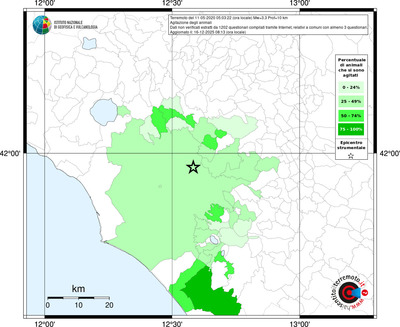 Mappa territorio comunale con almeno 3 questionari