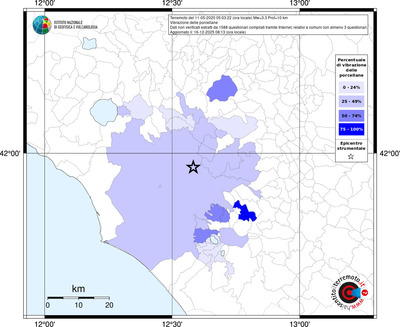 Mappa territorio comunale con almeno 3 questionari