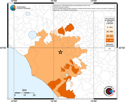 Mappa territorio comunale con almeno 3 questionari