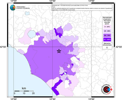 Mappa territorio comunale con almeno 3 questionari