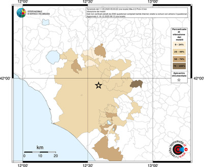 Mappa territorio comunale con almeno 3 questionari
